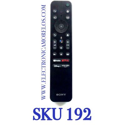 CONTROL REMOTO ORIGINAL NUEVO CON COMANDO DE VOZ PARA SMART TV SONY / MG3-TX800U / 2575A-TX800U / MODELOS RMF-TX800 / RMF-TX800B / RMF-TX800P / RMF-TX800T / MG3-TX800U / MG3TX800U / MG3TX900U / MODELOS DE TVS. XR-65A80K / XR-55A80K / XR-77A80K